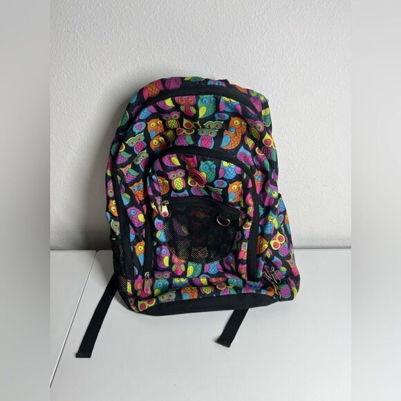 Double Dutch Club Backpack Owls Black Pink OS - Picture 9 of 9